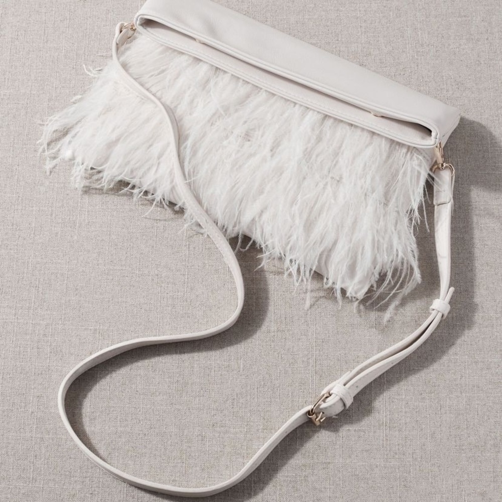 NWOT Anthropologie Arizona Feather Bag
